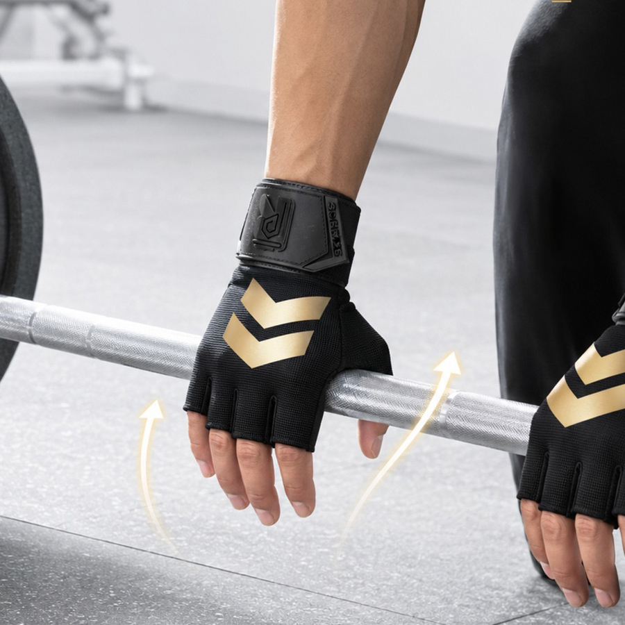 남녀공용 손목 보호 기능이 있는 하프 핑거 피트니스 장 - Weightlifting Gloves 리뷰 및 가격